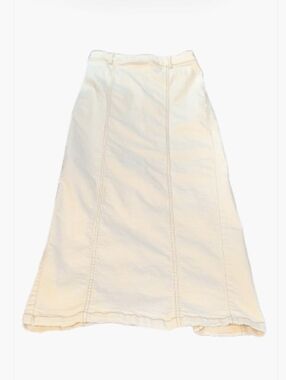 Belle Vere Beige Cream Stretch Denim Maxi Pencil Skirt S Indie Western #8200